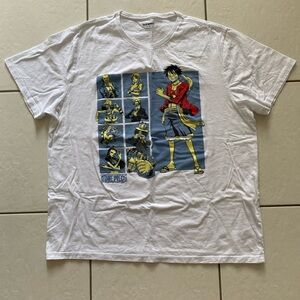 One Piece White Graphic T-Shirt